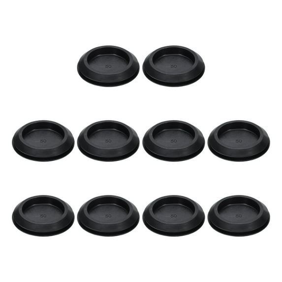 10pcs Hole Plug 2-3/16 Inch (56mm) Button Plugs Fit for 50mm Hole, Snap in Locking Hole Tube Plug Gel, Black