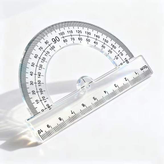 10pcs Hollow Protractor Set - Precision Angle Measurement Tool for Students, Architects, and Designers