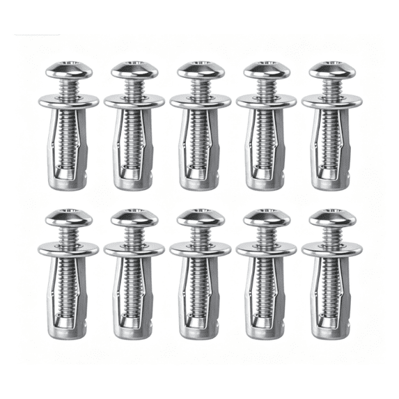 10pcs Hollow Wall Anchors for Thin Walls Heavy Duty for Aluminium Cladding, Steel Pipe, Iron Sheet, Plastic Sheet, M4 x 4/5"
