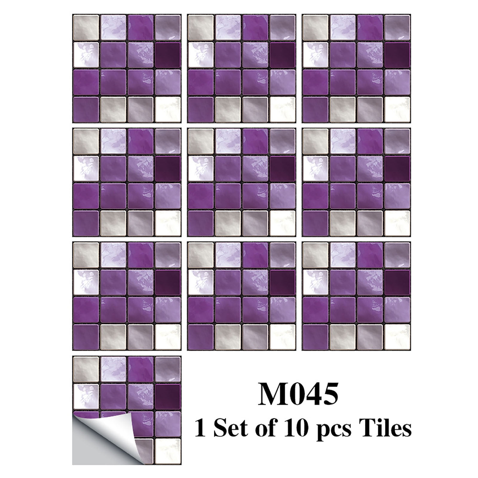 10pcs Home Decor Living Room Tile Set Strong Sticker Kitchen Wall