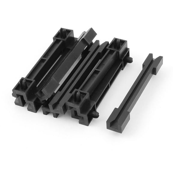 10pcs Horizontal Mounting PCB Circuit Board Slot Guide Rail Holder Bar Black