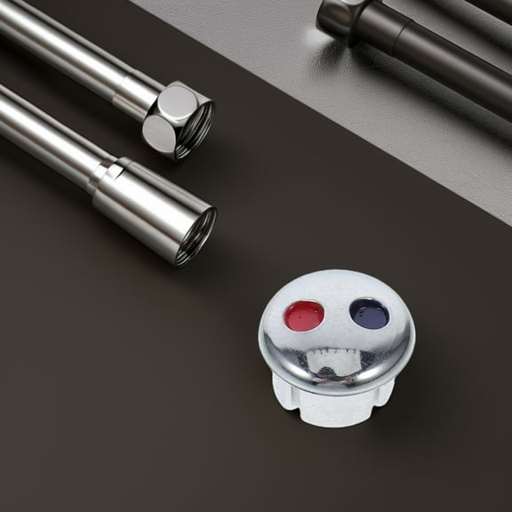 10pcs Hot And Cold Signs Button Hot Cold Water Label Hot And Cold Water Markers Water Temperature Indicators For Kitchen Faucet Handle Replacement Buttons