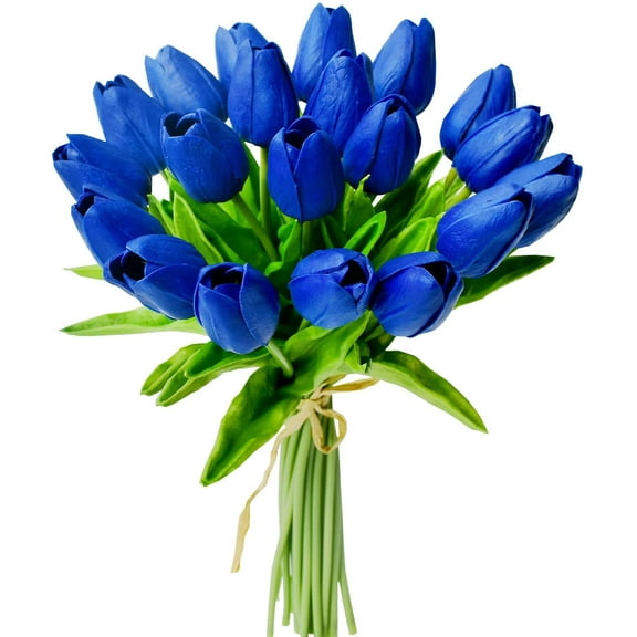 10pcs Hot Pink Artificial Tulip Silk Fake Flowers Fuchsia Flowers 13.5" for Mother's Day Easter Valentine’s Day Gifts in Bulk Home Kitchen Wedding Decorations