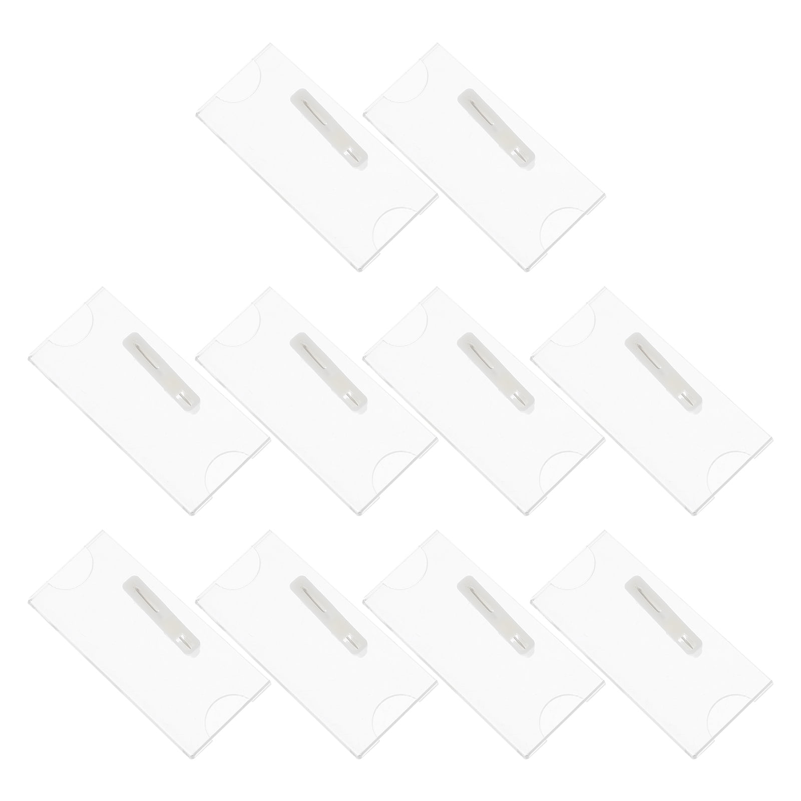 10pcs Hotel Workers Name Cards Badge Number Tags Holder Acrylic Name Tag Holders