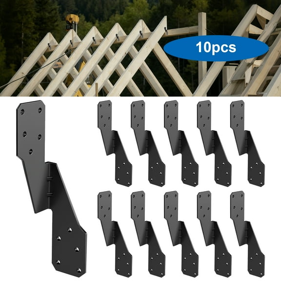 10pcs Hurricane Tie, TSV Strong tie Brackets, Heavy Duty Hurricane Straps for Rafter H2.5A, Trusses/Rafters Ties, 18-Gauge Hurricane Roof Brackets