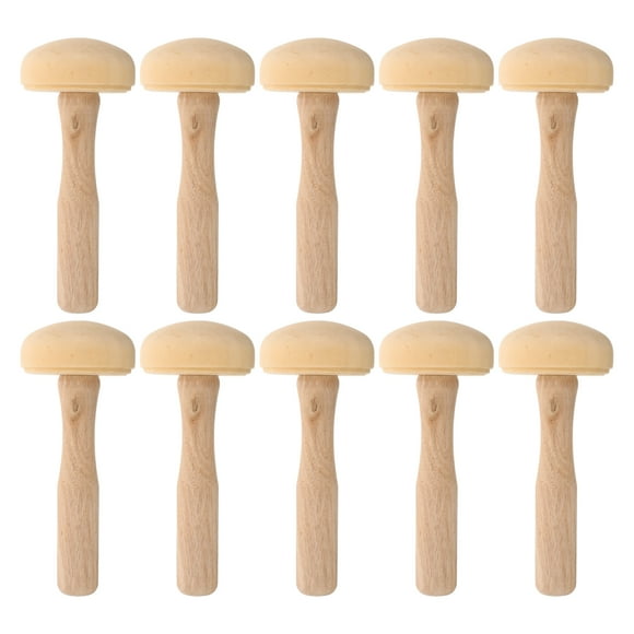 10pcs Ink Rubbing Tool Wood Printmaking Tool Drawing Brayer Roller Ink Roller for Painting