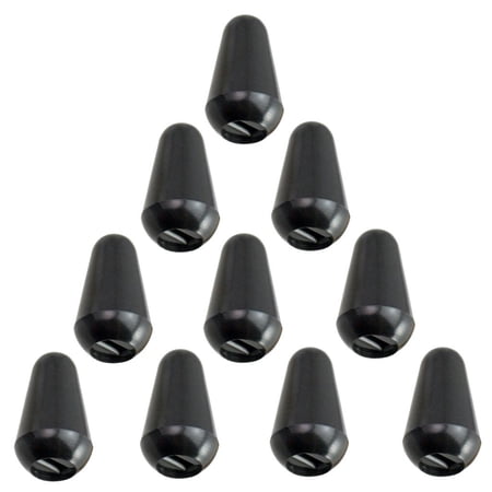 10pcs Internal Thread 4mm 3 or Toggle Switch Tips Knobs ST SQ Electric Replacement Black