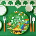 thumbnail image 1 of 10pcs Irish St. Patrick's Day Disposable Party Tableware Set, Clover Print Paper Plates Napkins & Cups, Tableware Set Party Plate Festive Holiday Party Supplies for St. Patrick's Day Celebrations, B, 1 of 6