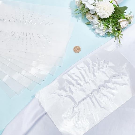 10pcs Iron On Rhinestone Appliques Bling Star Clear Border Hotfix Glitter Pattern Decoration Shiny Round Glass Rhinestone Transfers for DIY Costume T-Shirt Wedding Dress