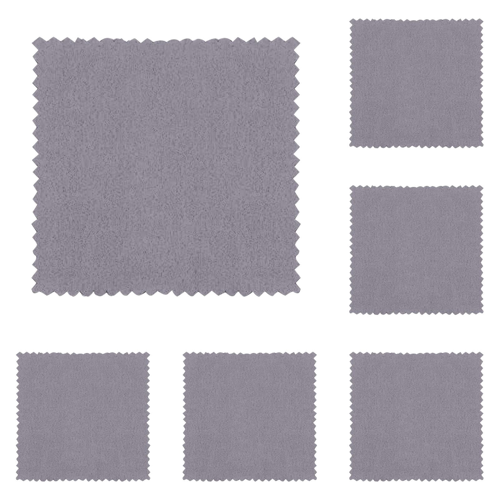 10pcs Jewelry Cleaning Cloth, Silver Polishing Cloth, Small Polish Cloth for Sterling Silver, Gold, Brass, Silverware, Ring, Watch and More (3.15" x 3.15")