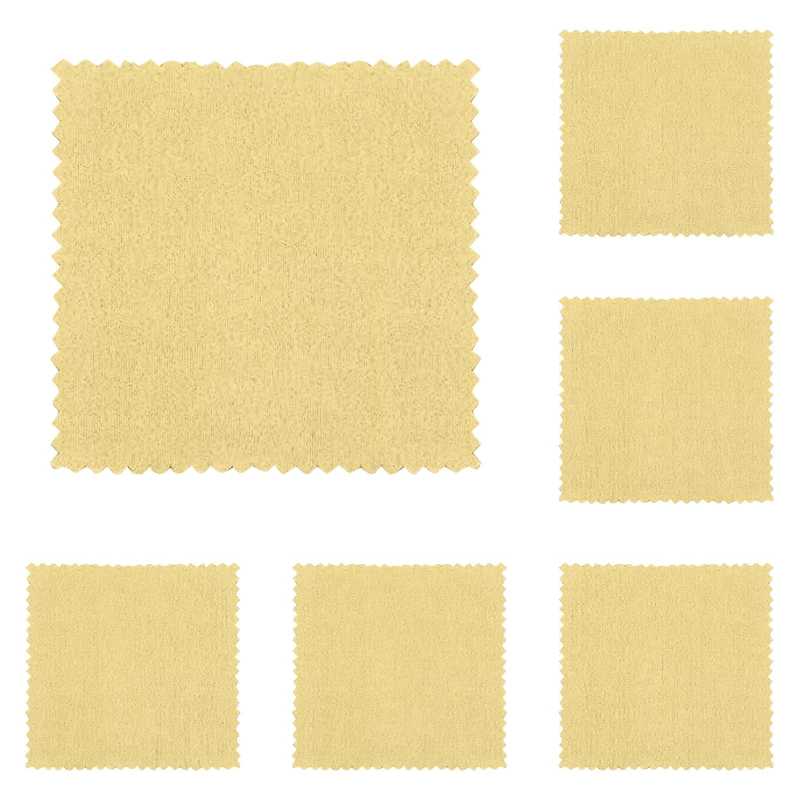 10pcs Jewelry Cleaning Cloth, Silver Polishing Cloth, Small Polish Cloth for Sterling Silver, Gold, Brass, Silverware, Ring, Watch and More (3.15" x 3.15")