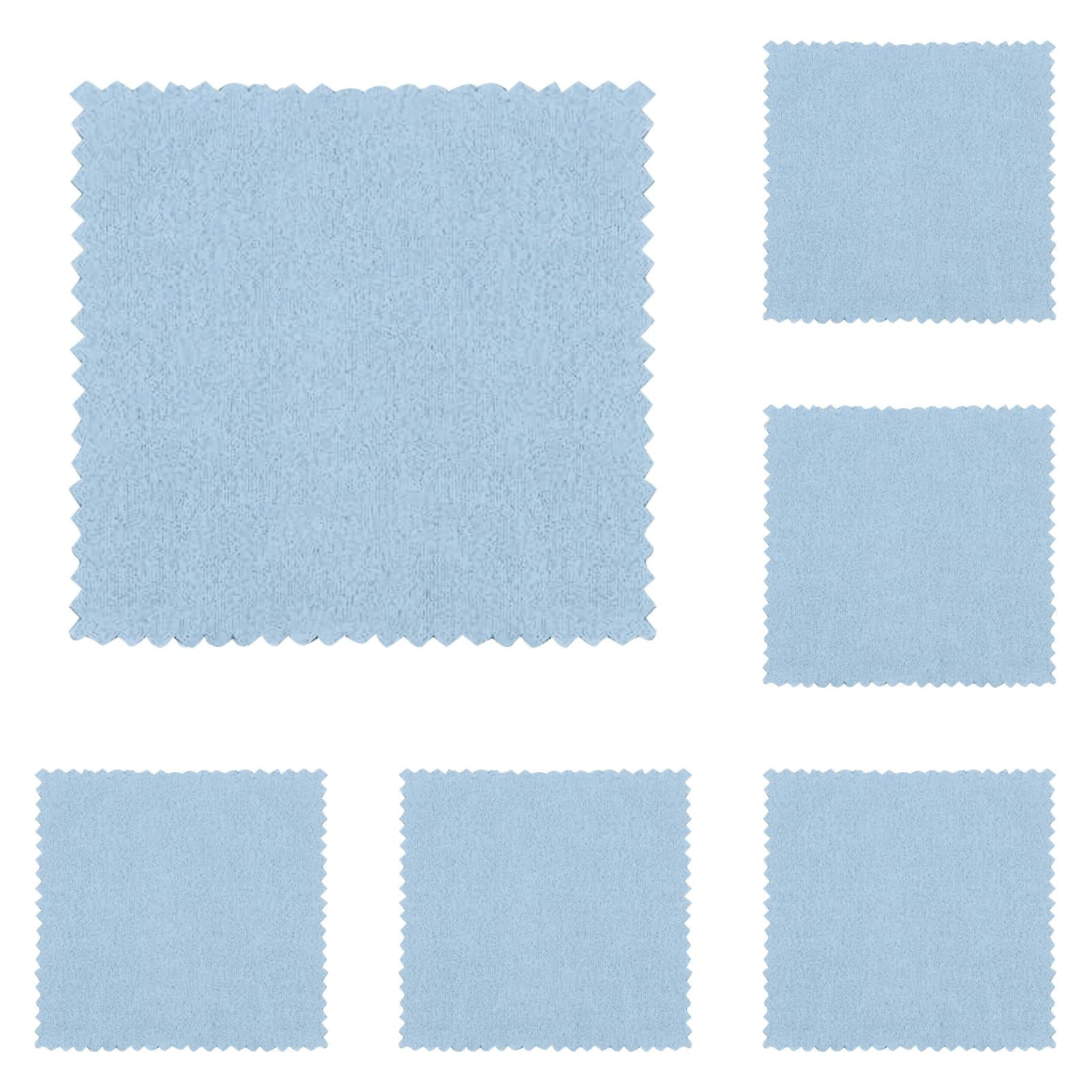 10pcs Jewelry Cleaning Cloth, Silver Polishing Cloth, Small Polish Cloth for Sterling Silver, Gold, Brass, Silverware, Ring, Watch and More (3.15" x 3.15")