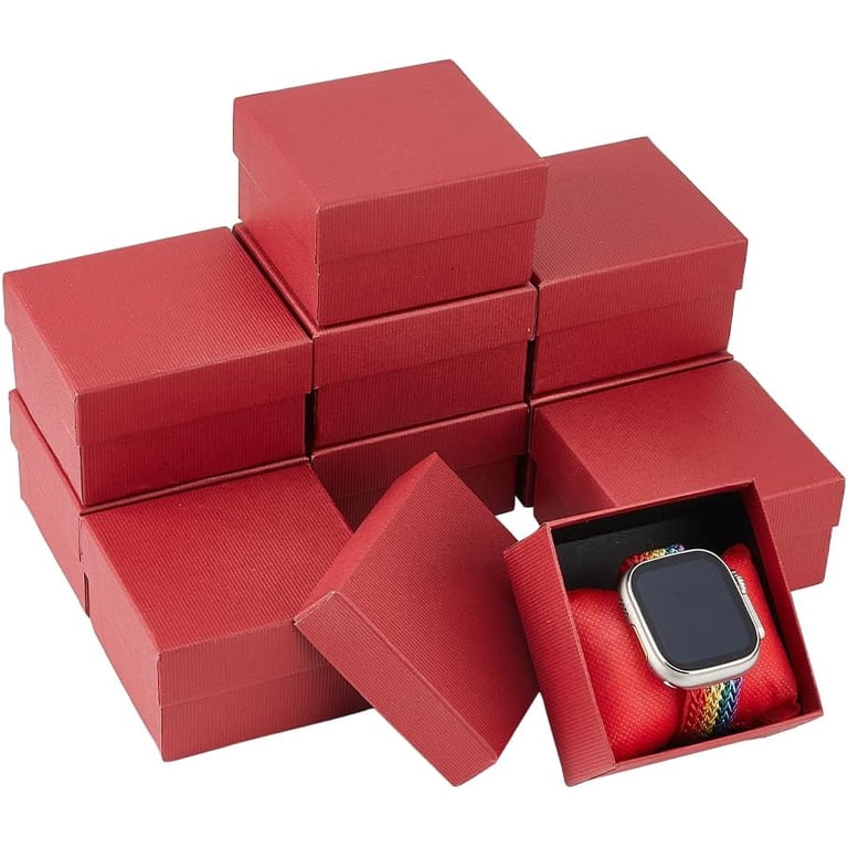 Paquete De 12 Cajas De Regalo Rojas Con Tapas, Caja De Propuesta De