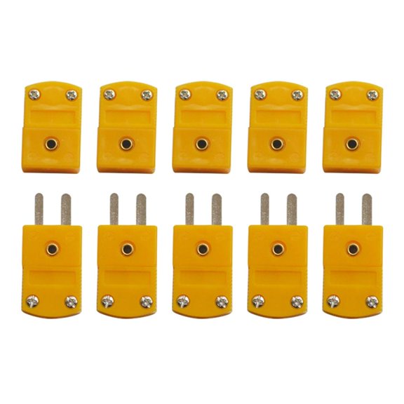 10pcs K-Type Male Female Wire Connector Plug Temperature Sensors Cable Connector