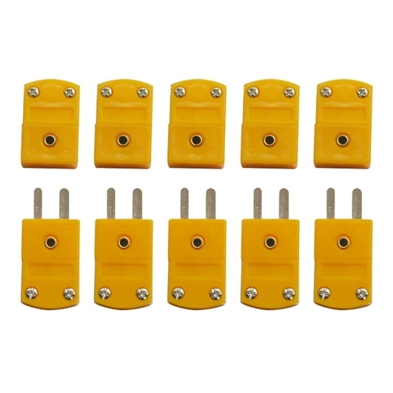 10pcs K-Type Thermocouple Wire Cable Connectors Male and Female Plugs Miniature Temperature Sensors Miniature Socket Set
