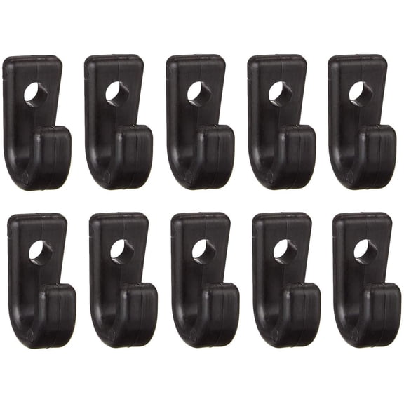 10pcs Kayak J Hooks Black Nylon Lashing Hook Bungee J-Shaped Hooks for Safety Kayak Canoe Paddle Board Rowing Boating Accessory