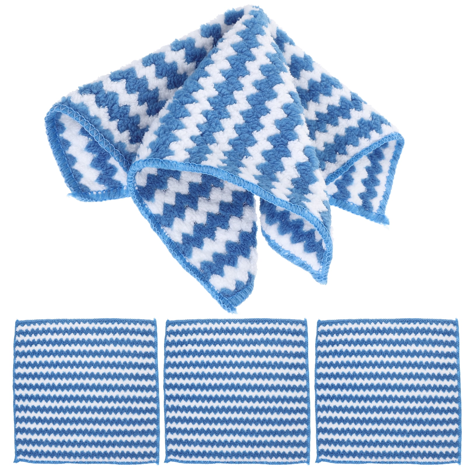 10pcs Kitchen Washcloths Coral Fleece Dish Towels Cutlery Washing Cloths Coral Fleece Dish Clean