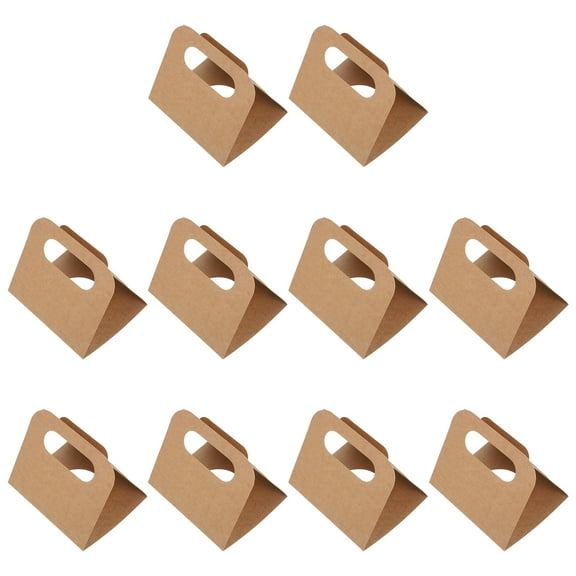 Homoyoyo Disposable Bubble Tea Holder Coffee Color Lightweight with Convenient Handle