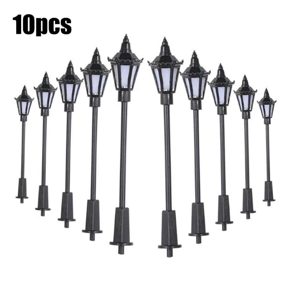 10pcs LED Street Light Model Layout Lamppost Railway Train Garden ...