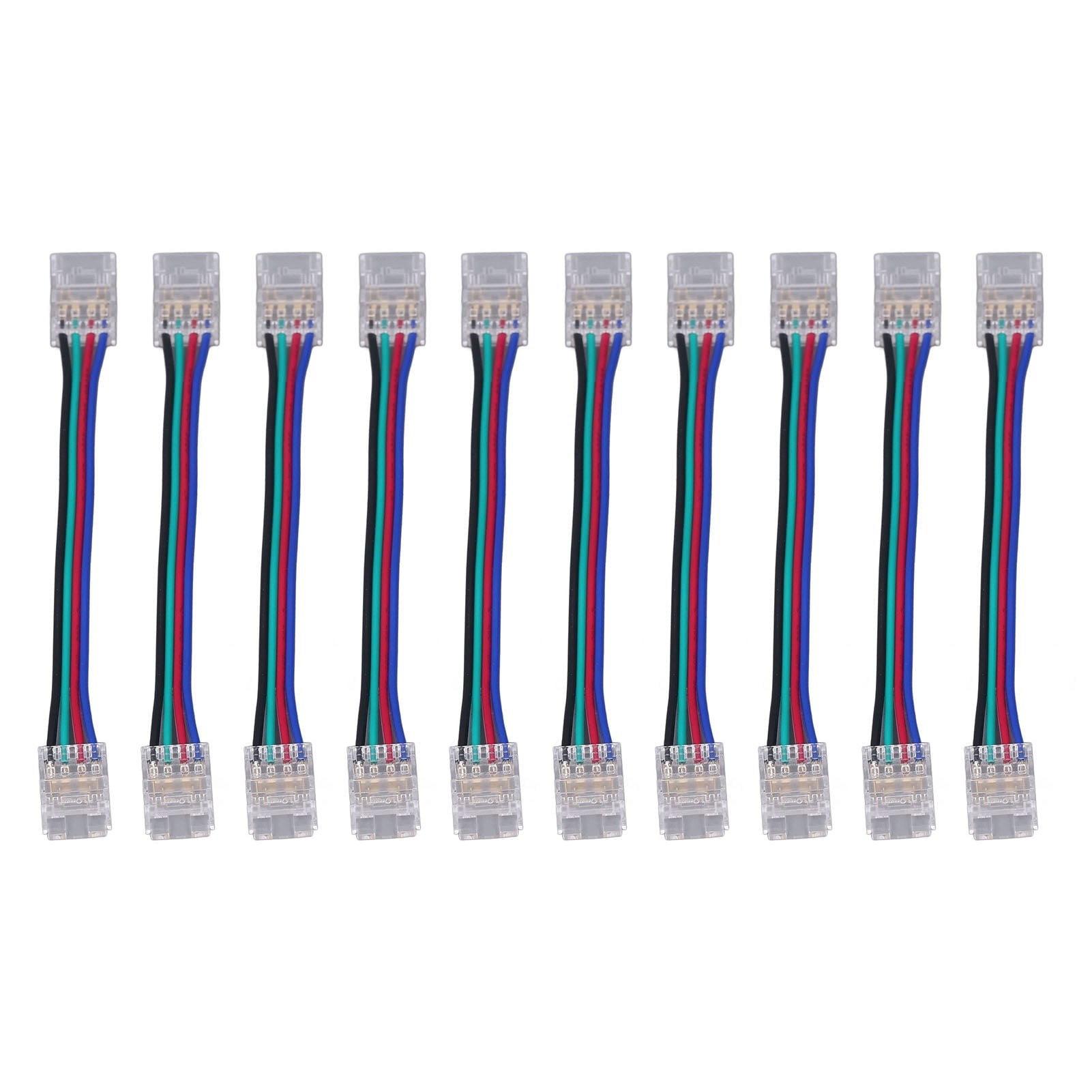 10pcs LED Strip Light Connector Kit 4Pin 10mm Quick Connection Strong