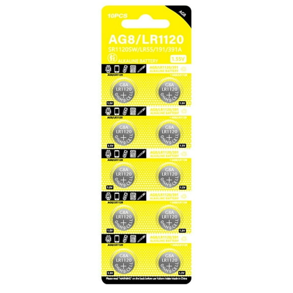 10pcs LR1120 Button Cells Replace AG8/CX191/D381 for Electronics And Device