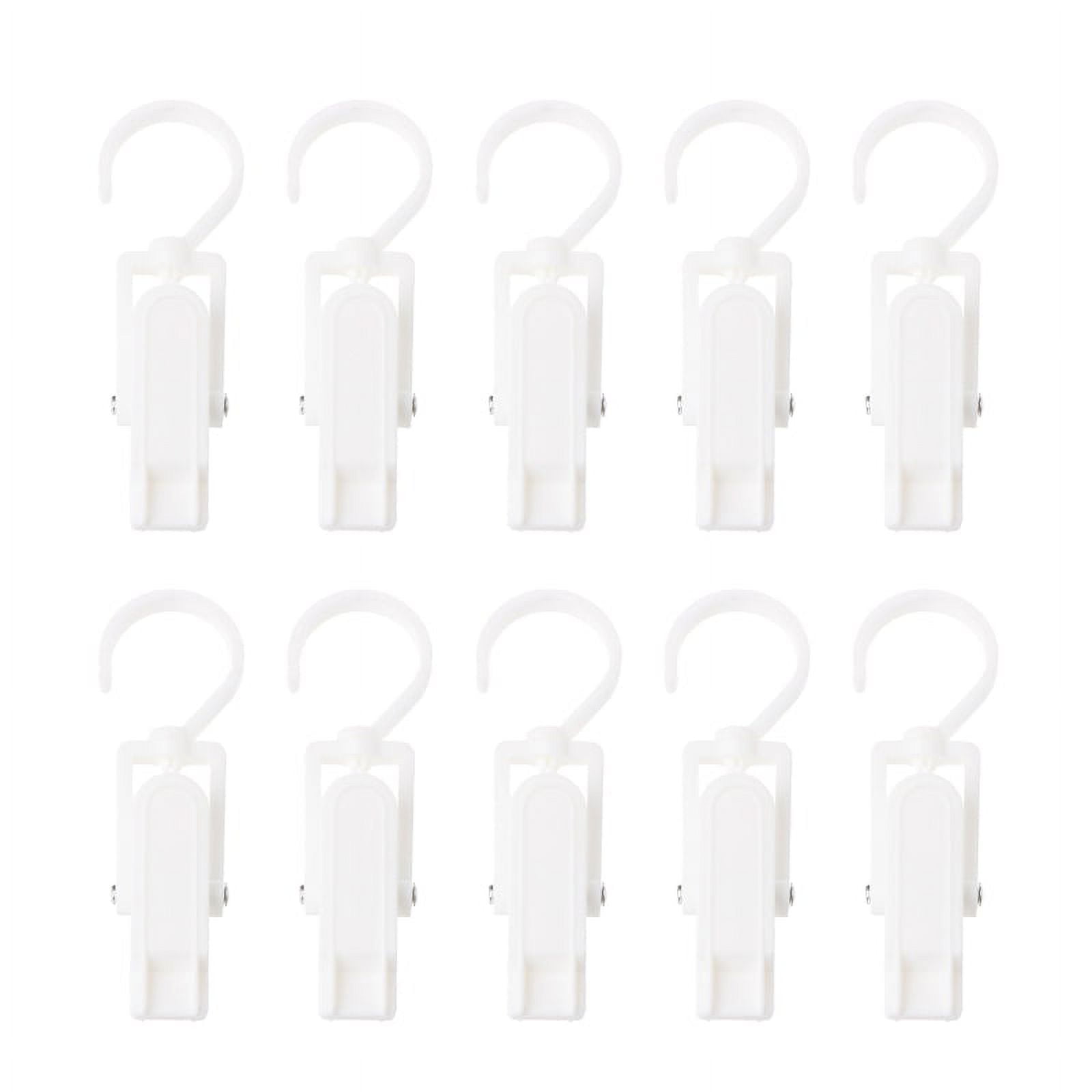 10pcs Laundry Hooks Clip Super Strong Plastic Swivel Hanging Curtain ...