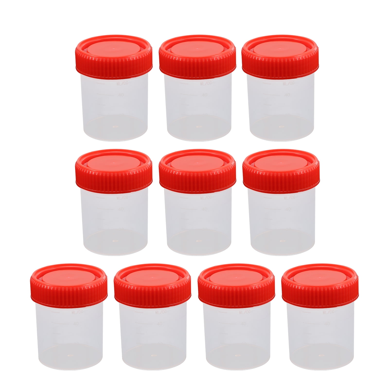 10pcs Leakresistant Urine Cups Urine Specimen Collection Plastic Cups for Testing