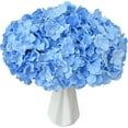 thumbnail image 1 of 10pcs Light Blue Fake Flowers Hydrangea Heads Silk Flowers with Stems for Mother's Day Easter Home Kitchen Wedding Decorations (vase not Include), 1 of 5