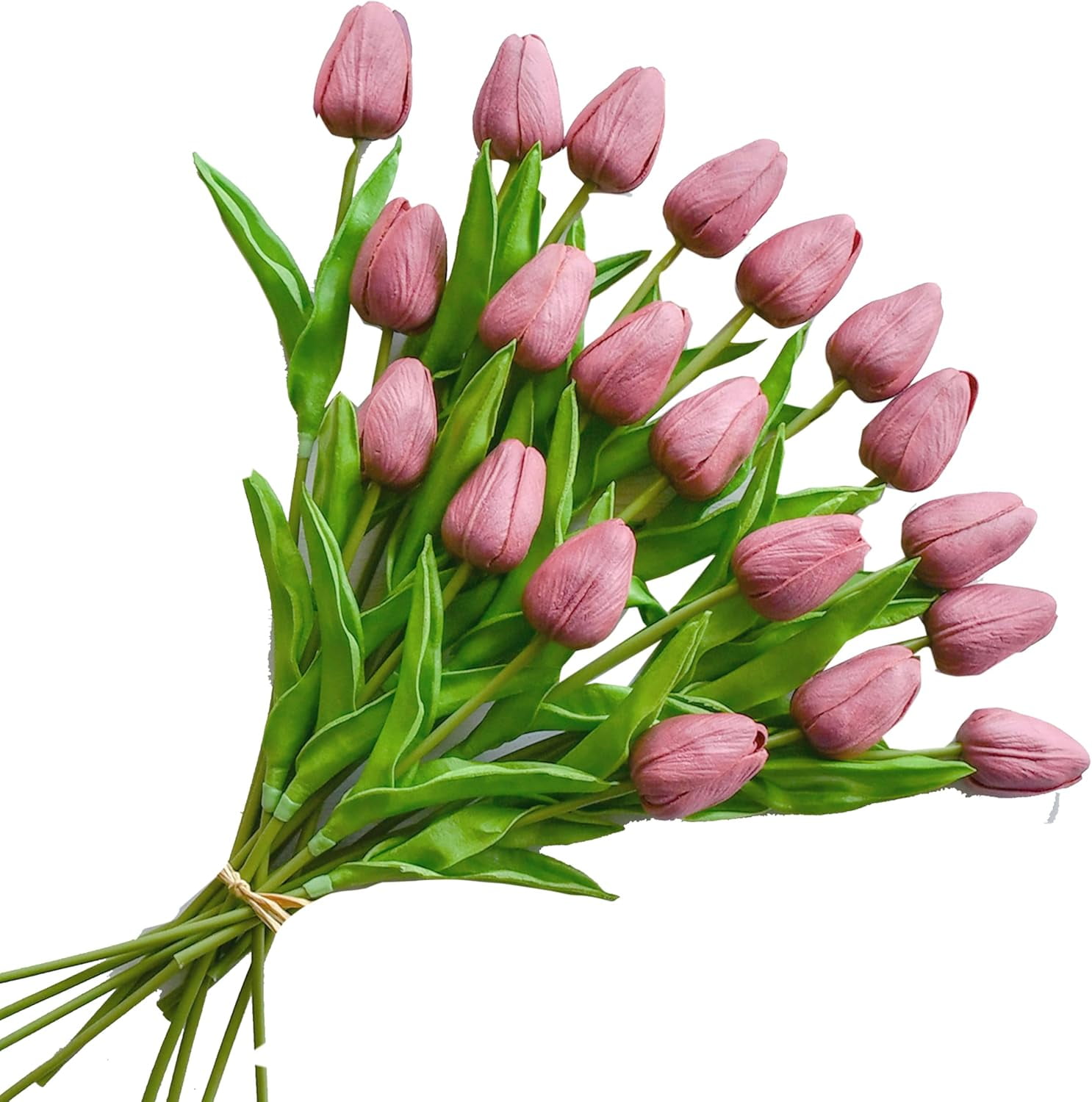 10pcs Light Purple Artificial Tulip Flowers with Soft Latex Materials