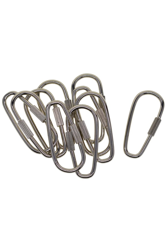 10pcs -Lock Hook Carabiner Keychain D- Hook for Camping Cycling Hanging Keys Backpack Bottle