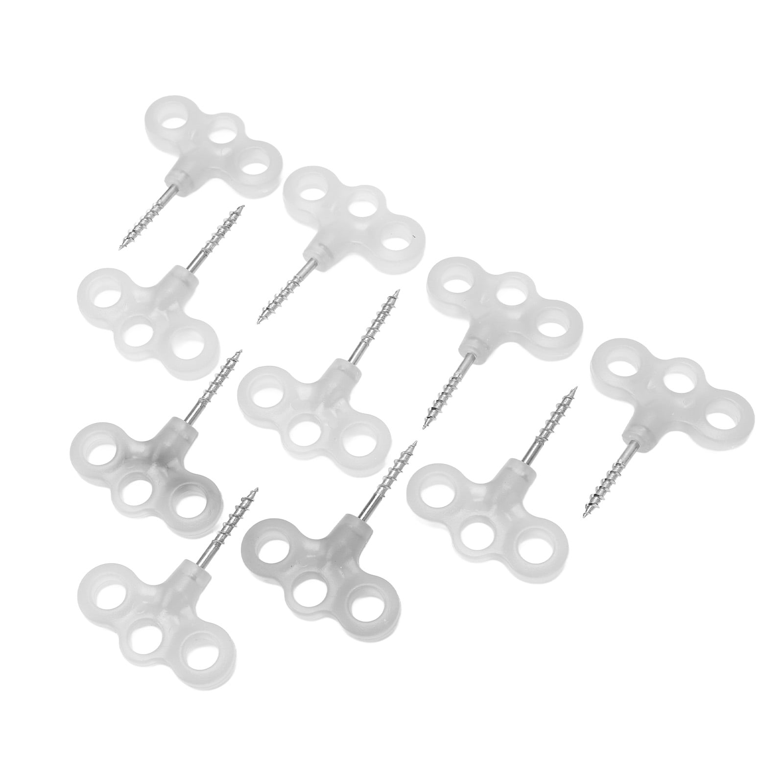 10pcs Luminous Camping Tent Pegs Set ABS 3 Hole Screw Spiral Garden