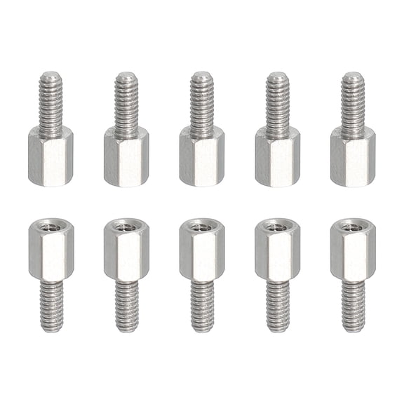 10pcs M2.5x6mm Male to M2x5mm Female Thread Spacer Standoff Screw