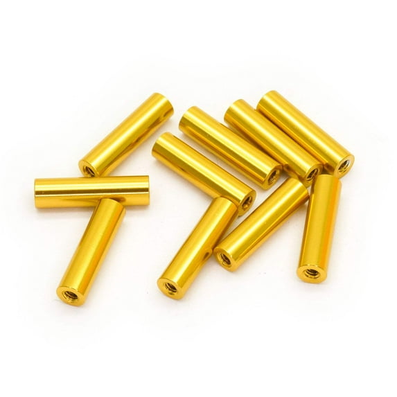 10pcs M2x15mm Aluminum Spacer Standoff (Gold Anodized)