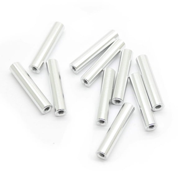 10pcs M2x20mm Aluminum Spacer Standoff (Silver Anodized)