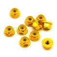 thumbnail image 1 of 10pcs M3 Flange Locking Hex Nuts Nylon Insert Anodized Aluminum (Gold), 1 of 1