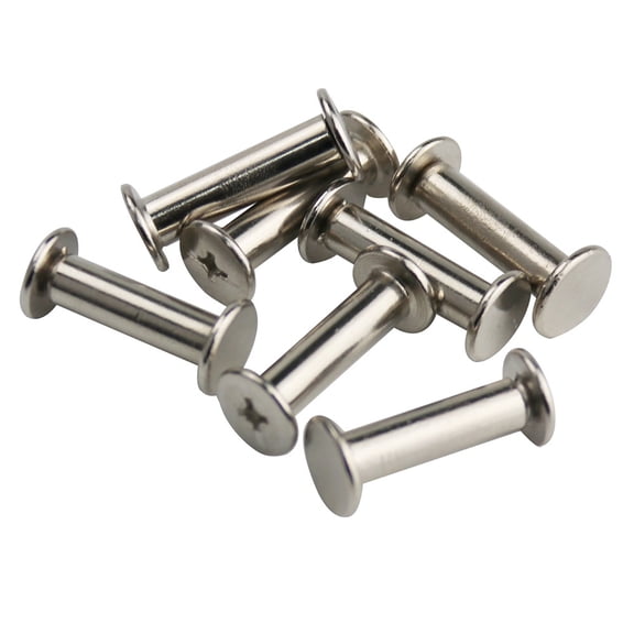 10pcs M5*60/70/80/90/100mm Binding Screws, Photo Album Screw, Snap Rivet Books Butt Screw, Nickel Plated Steel Assembling Bolts
