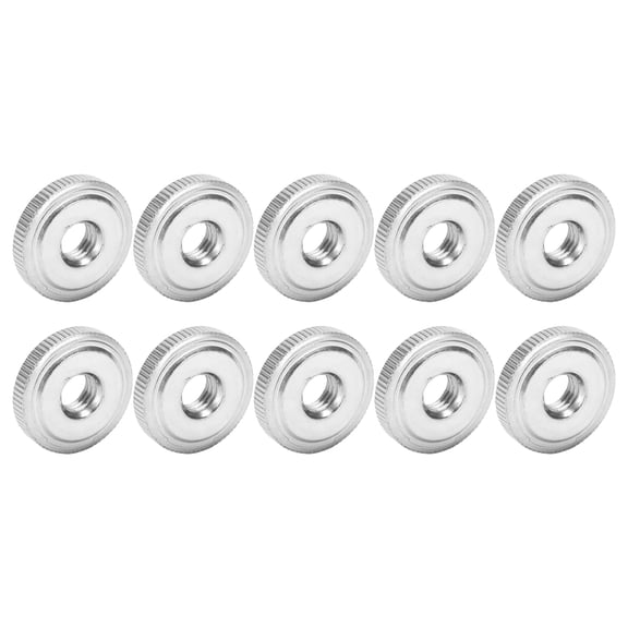 10pcs M8 Carbon Steel Knurled Nut, GB807 Round Head Hand Twist Nut Fastener Hardware (10 pack)