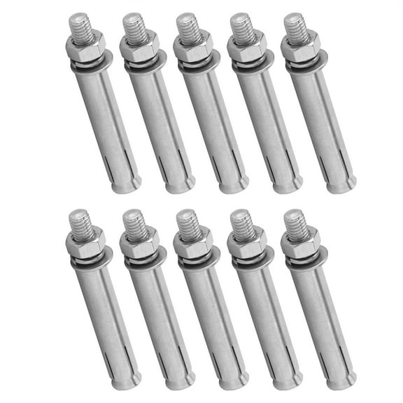 10pcs M8x80 Expansion Screws 304 Stainless Steel Expansion Bolts Hand Tool Accessory