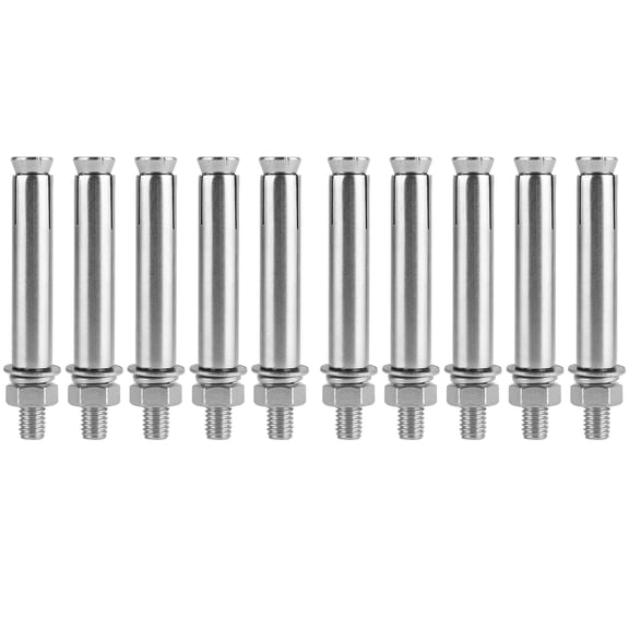 10pcs M8x80 Expansion Screws 304 Stainless Steel Bolts for Concrete Wall Mounting
