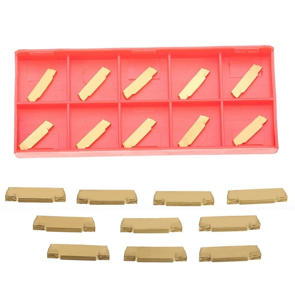 10pcs MGMN200-G Carbide Inserts for MGEHR MGIVR Grooving Tools Offering Strong Resistance and Reliability for Machining Various Metals