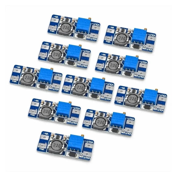 10pcs MT3608 Adjustable Step Up Module Voltage Regulator Micro USB Type-c Plug 2V-24V to 5V-28V 2A Step-Up DC-DC Boost Converter