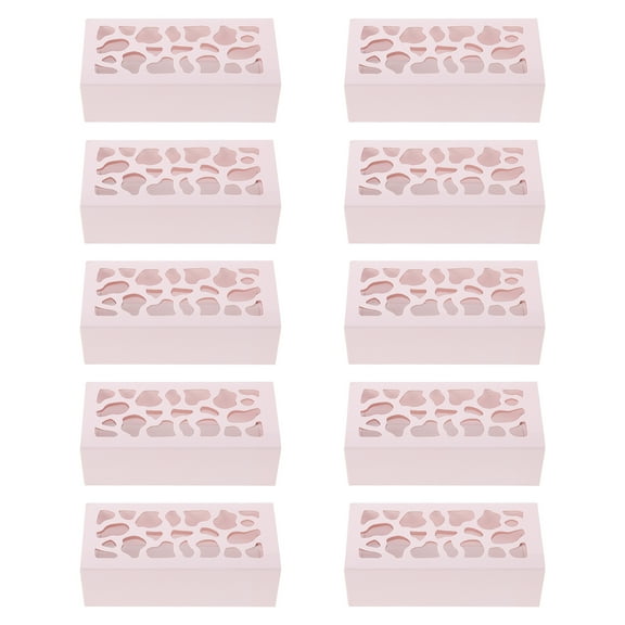 10pcs Macaron Container Bakery Chocolate Truffles Packaging Box with Clear Window