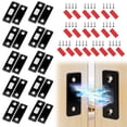 thumbnail image 1 of 10pcs Magnetic Door Catch, TSV Ultra Thin Quiet Cabinet Magnetic Catch, Adhesive Drawer Magnet Catch, Furniture Safety Latches for Kitchen Cupboard Closet Sliding Door Closure, Black, 1 of 7