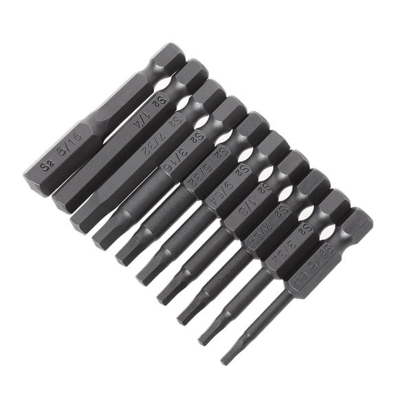 10pcs Magnetic Hexagon Screwdriver Bit Steel 1/4 Inch Hex Shank Screw