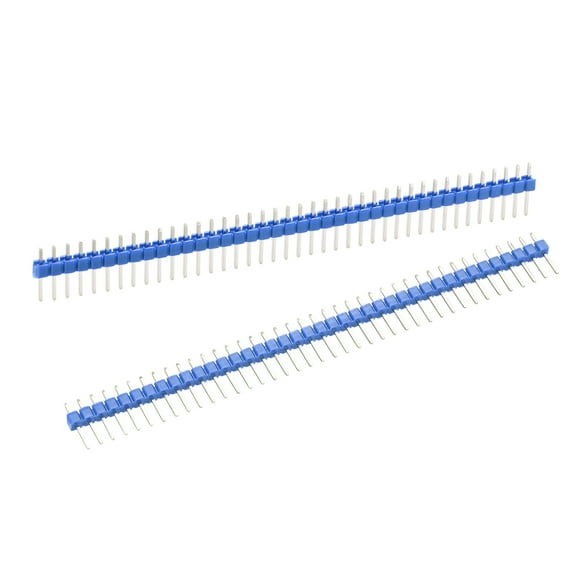 10pcs Male Pin Header,40 Pin 2.54mm Straight Single Row Breakable Header Connector,PCB Pin Strip,Blue