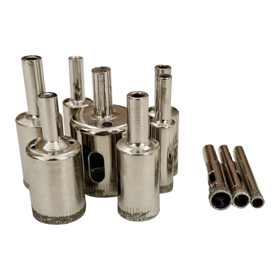 10pcs Marble Hole Opener Diamond Drill Head Electroplated Glass Drill Bit