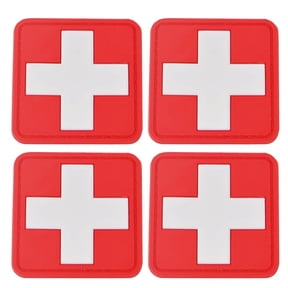 10pcs Medic Red Cross Patches First Aid Morable Patch Armband Tactical Military Bag Accessories for IFAK, EMS, EMT Trauma Pouch, Nurse Doctor Emergency Logo