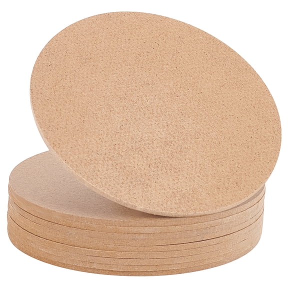 10pcs Medium Density Fiberboard () sheet for Photo Frame Accessories Flat Round 100x2mm DIY
