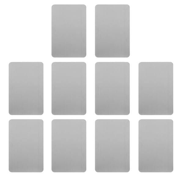 DEEPCRAFF Engraving Metal Identity Cards Silver 10pcs