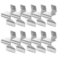 thumbnail image 1 of 10pcs Metal Cabinet Shelf Clips 8mm Iron Partition Boards Clips U Shaped Adjustable Shelf Brackets for Office Cabinets and Archive Shelves, 1 of 8